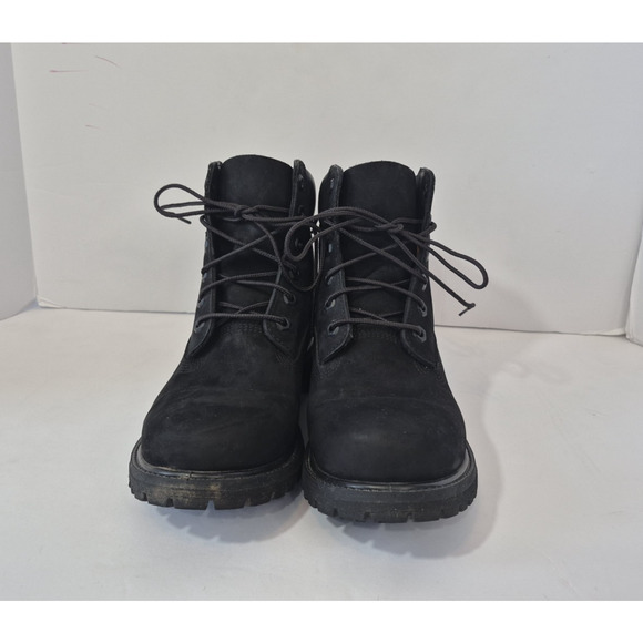 Timberland Womens Black Lace Up Leather Grunge Combat Premium 6in Boots 9M - Picture 6 of 14